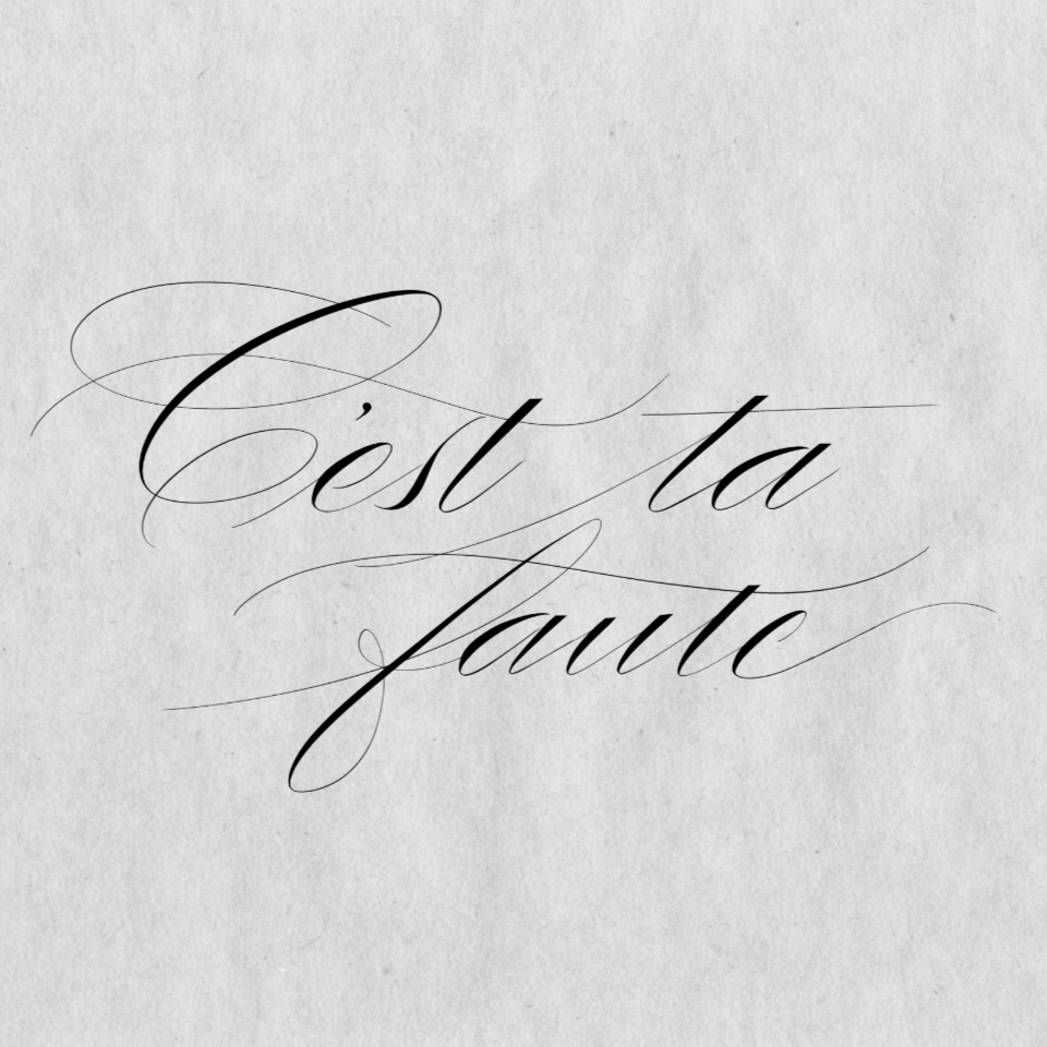 C'est ta faute callygraphy