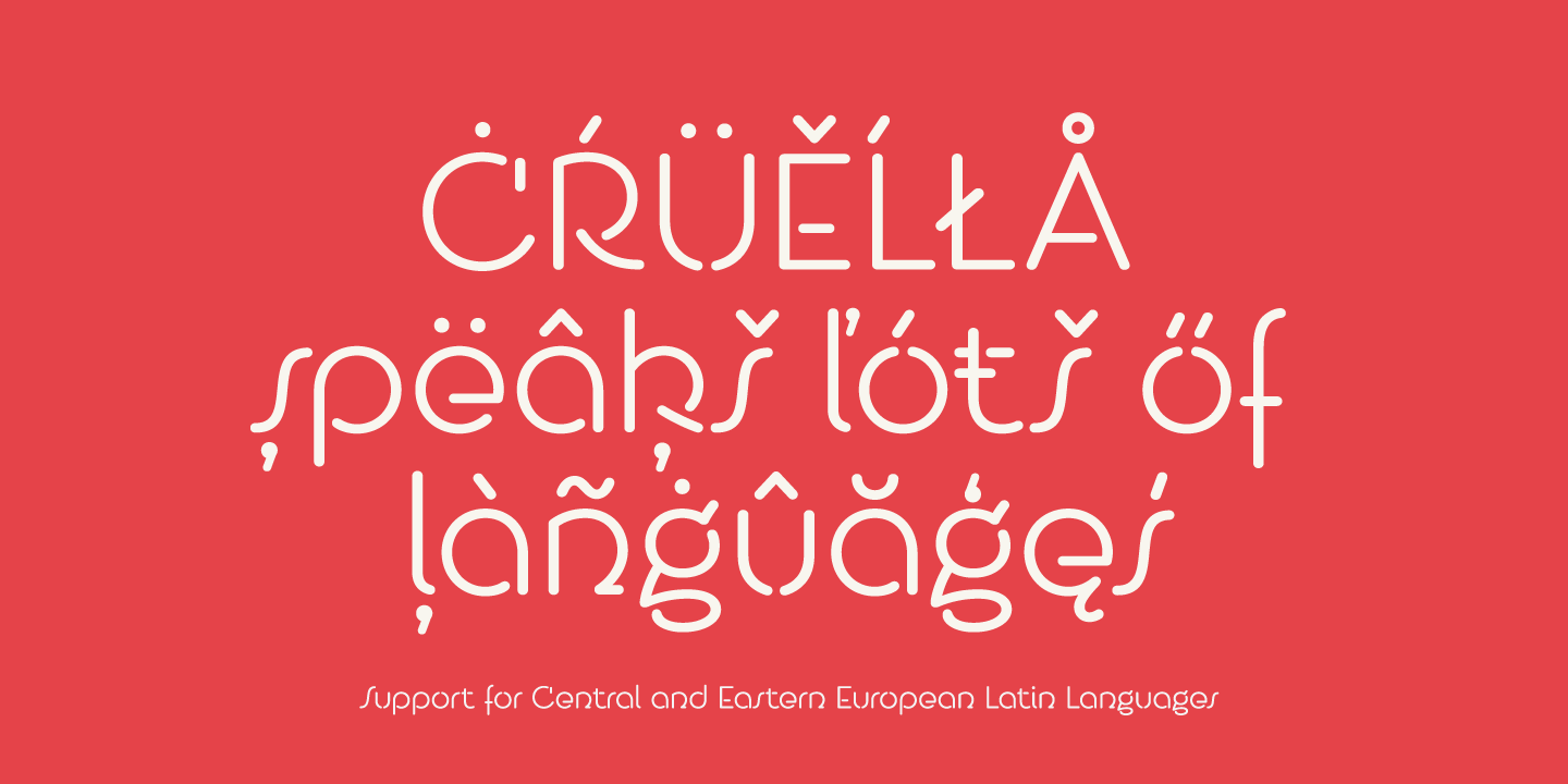 MM Cruella font diacritics